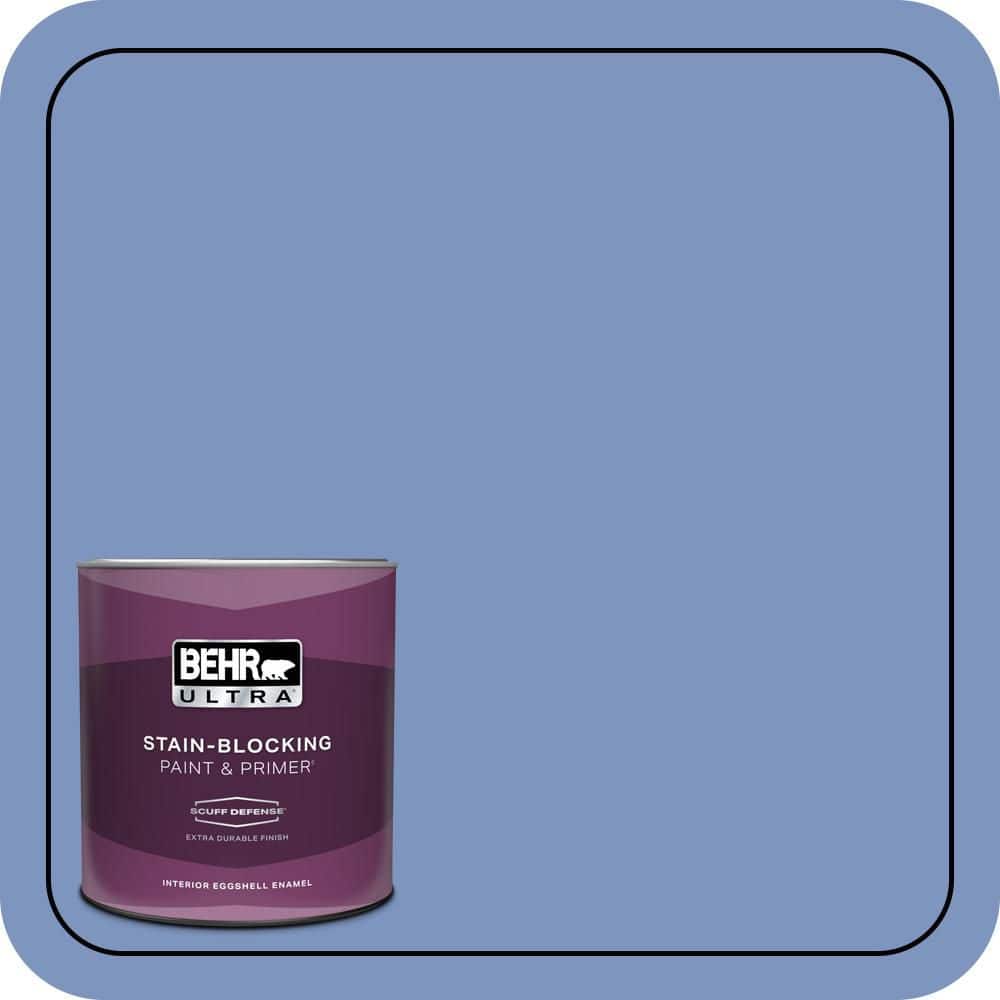 BEHR ULTRA 1 qt. #M540-5 Blue Satin Extra Durable Eggshell Enamel Interior Paint & Primer