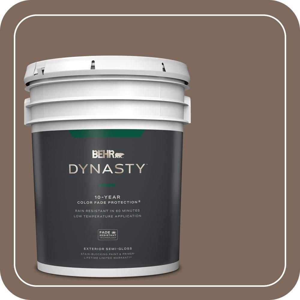 BEHR DYNASTY 5 gal. #QE-23 Chalet Semi-Gloss Exterior Stain-Blocking Paint & Primer