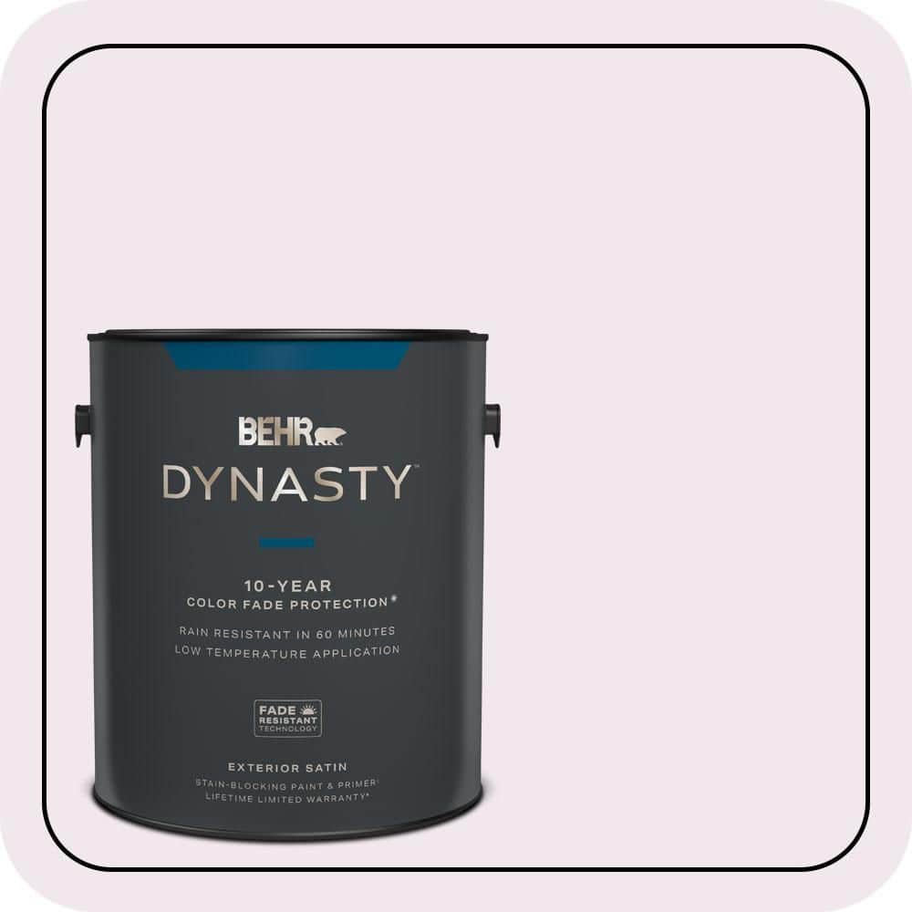 BEHR DYNASTY 1 gal. #650A-1 Rose Fantasy Satin Enamel Exterior Stain-Blocking Paint & Primer
