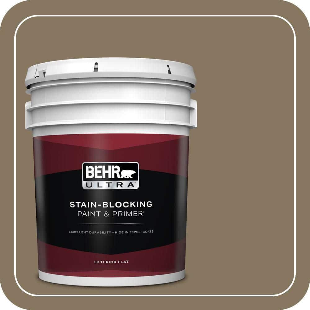BEHR ULTRA 5 gal. #N310-6 Palm Desert Flat Exterior Paint & Primer