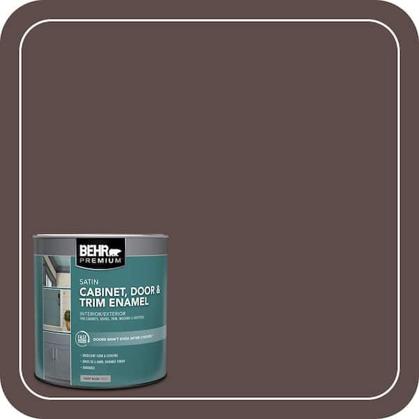 BEHR PREMIUM 1 qt. #MQ2-35 Cabin in the Woods Satin Enamel Interior/Exterior Cabinet, Door & Trim Paint (2)