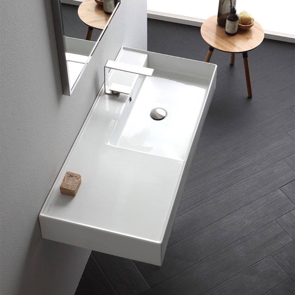 Nameeks Teorema 2-Wall Mounted Bathroom Sink in White (2)