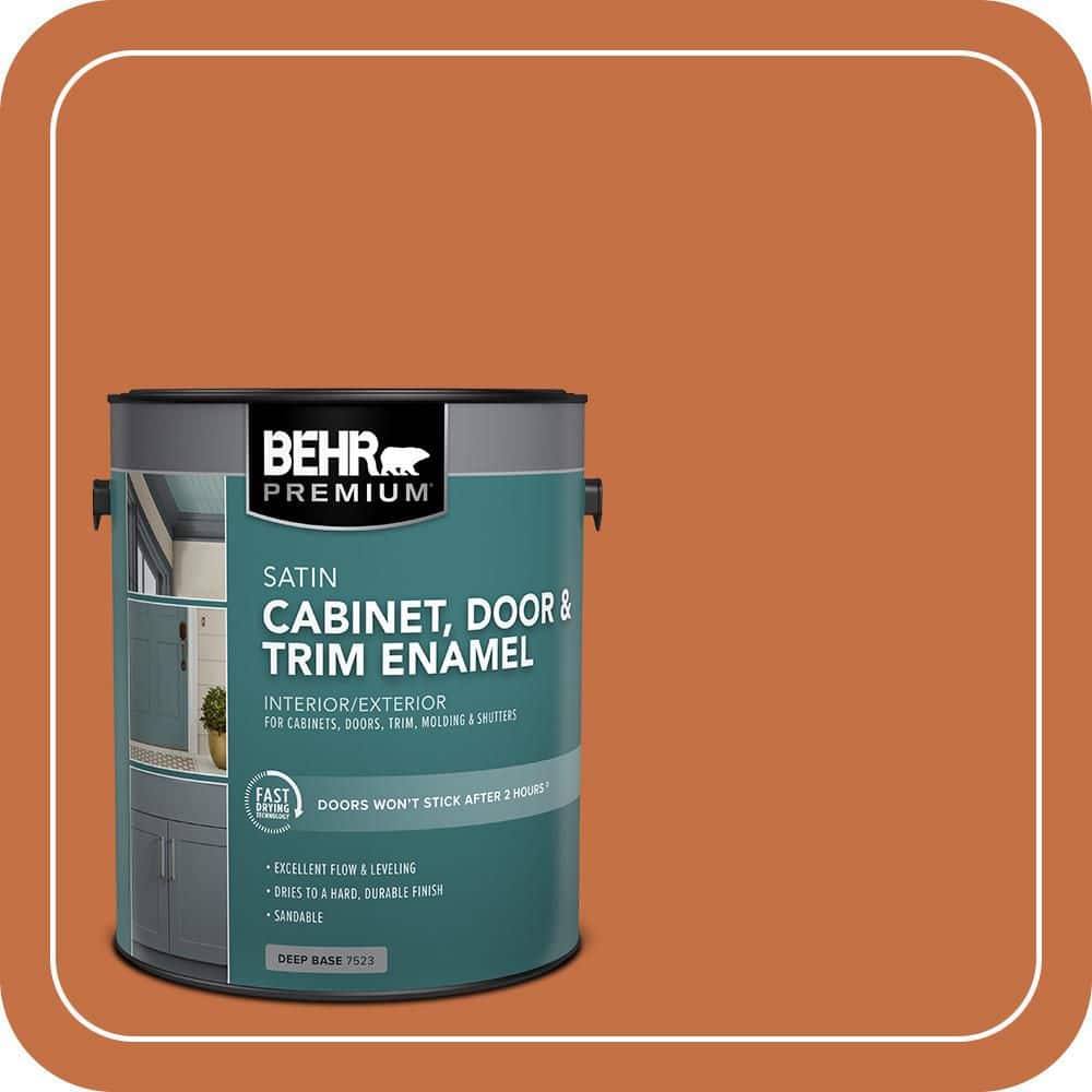 BEHR PREMIUM 1 gal. #M220-7A Fall Foliage Satin Enamel Interior/Exterior Cabinet, Door & Trim Paint