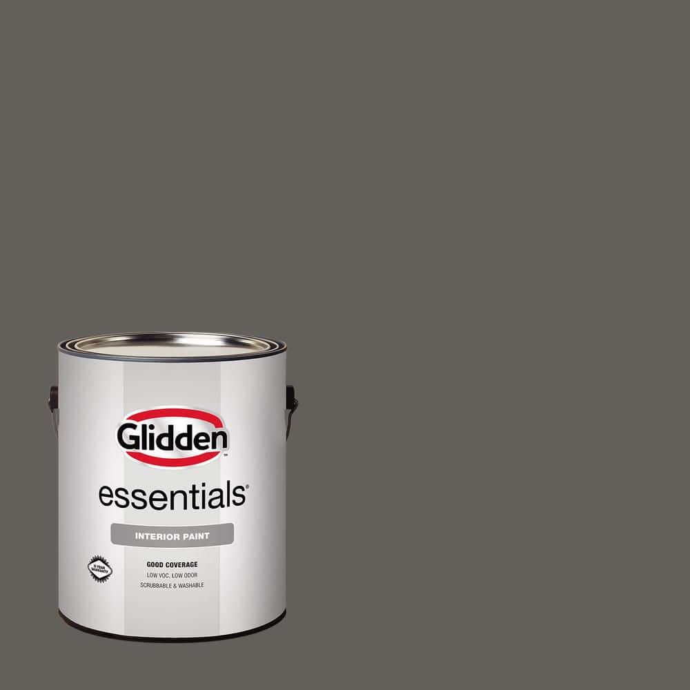 Glidden Essentials 1 gal. PPG0999-7 Dark Woods Flat Interior Paint
