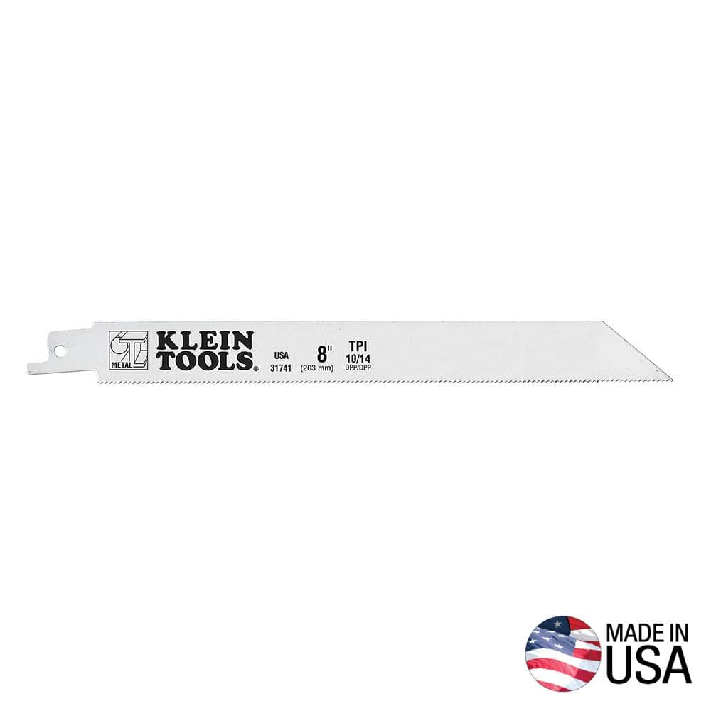 Klein Tools Reciprocating Saw Blades 10/14 TPI, 8-Inch, 5-Pack (1)