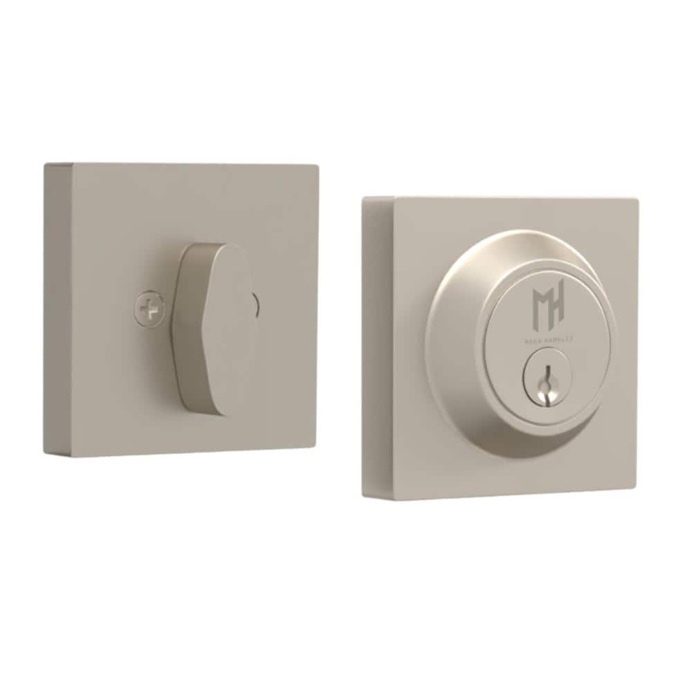 Mega Handles SUANA Deadbolt Lock - Heavy Duty Square, Satin Nickel