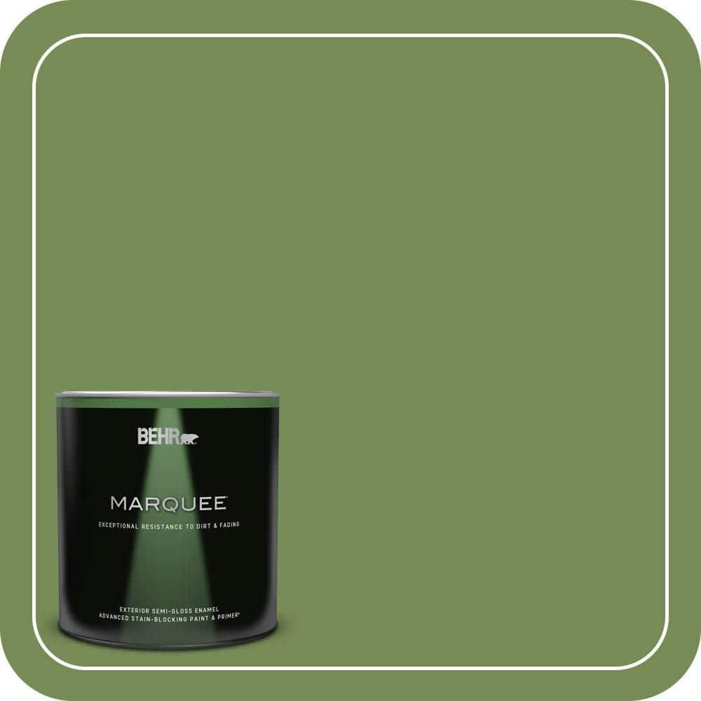BEHR MARQUEE 1 qt. #MQ6-52 Lucky Clover Semi-Gloss Enamel Exterior Paint & Primer
