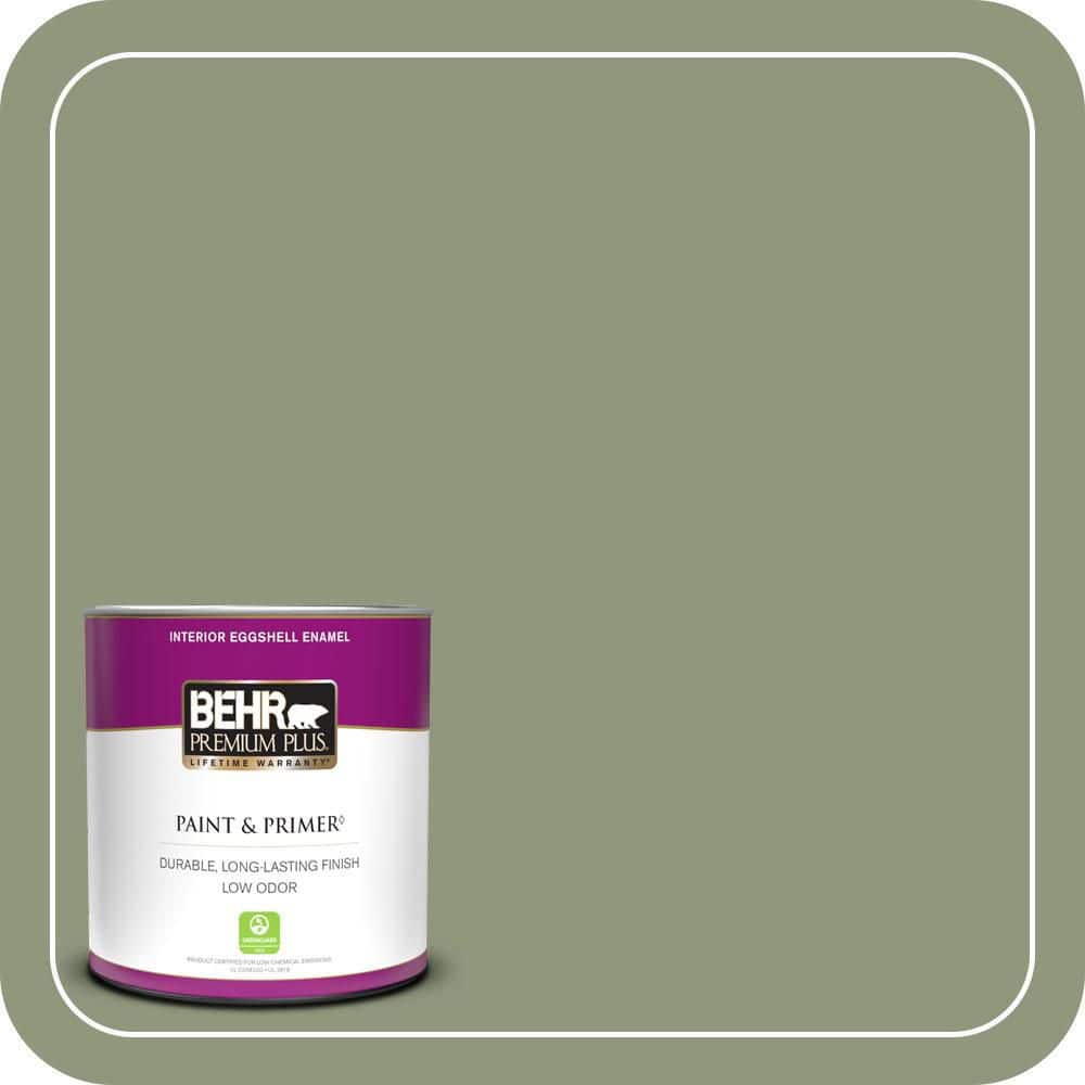 BEHR PREMIUM PLUS #ECC-63-1 Autumn Sage Enamel Low Odor & Primer (1)