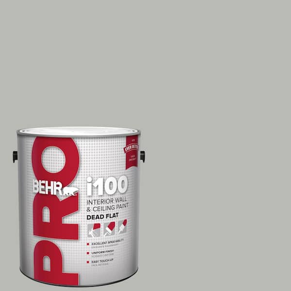 BEHR PRO 1 gal. #PPU18-11 Classic Silver Dead Flat Interior Paint (2)