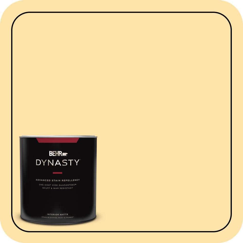 BEHR DYNASTY 1 qt. #P270-3 Sunflower Seed Matte Interior Stain-Blocking Paint & Primer