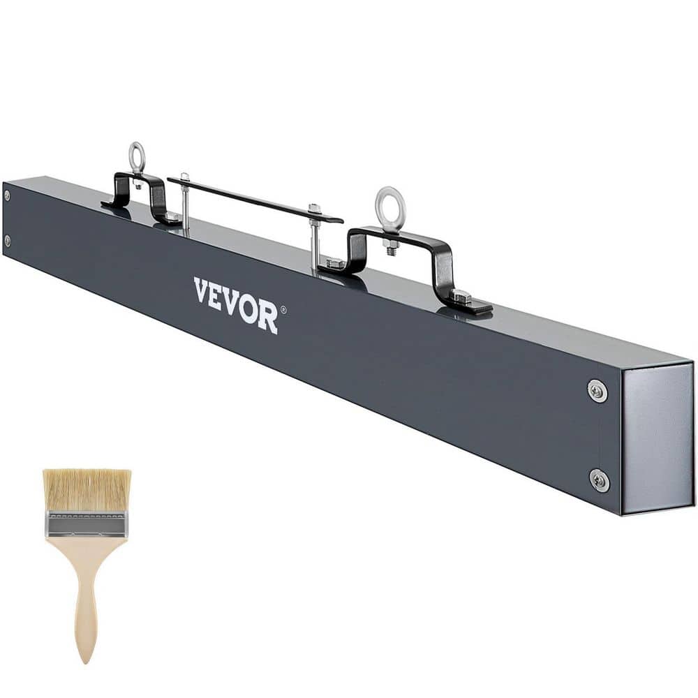 VEVOR Hanging Magnetic Sweeper 48 in. Magnet Nail Sweeper Pickup Tool 66 lbs. Hang Type Fits Forklift Screw with Quick Release