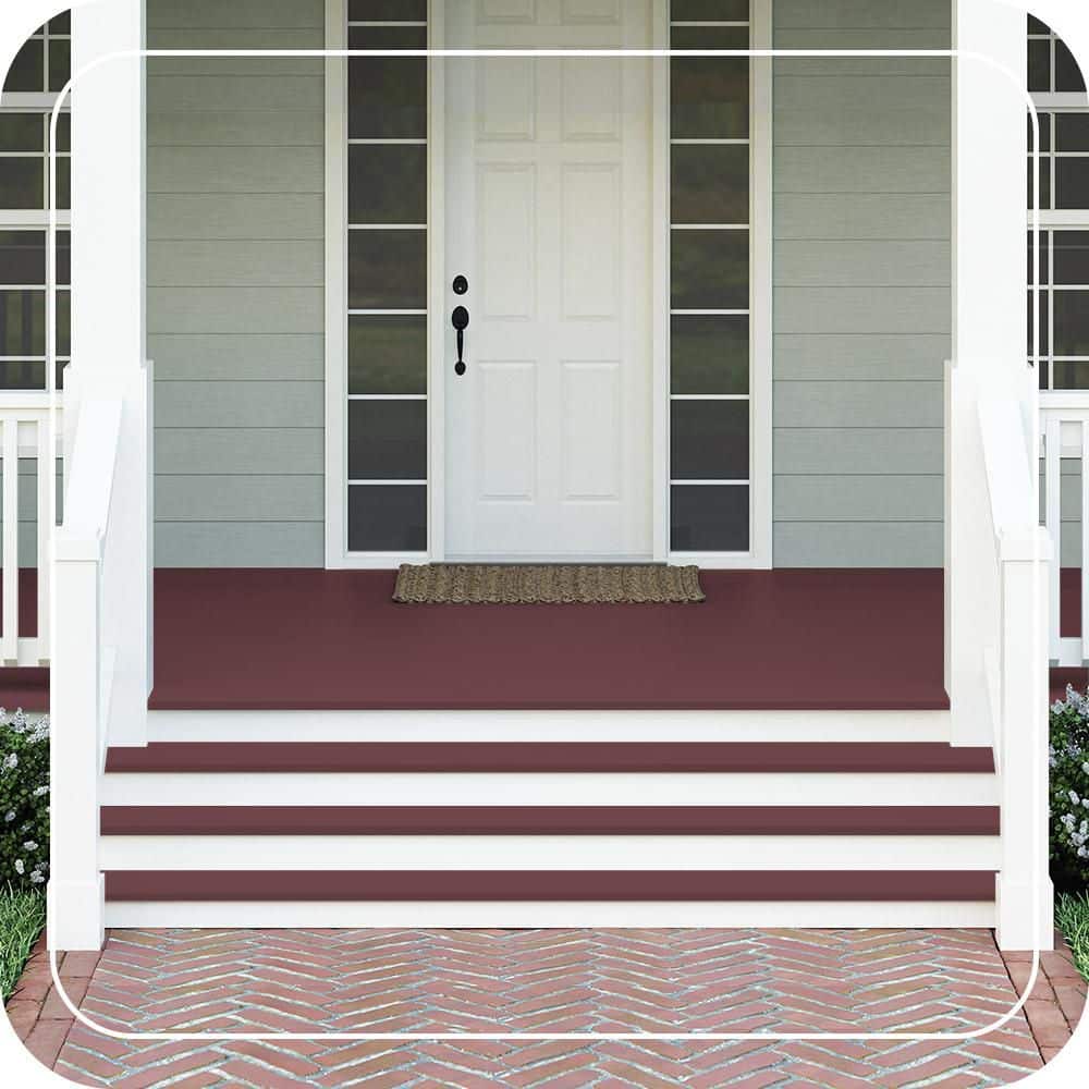 BEHR PREMIUM #PPU1-14 Textured Low-Lustre Enamel Interior/Exterior Porch and Patio Anti-Slip Floor Paint (2)
