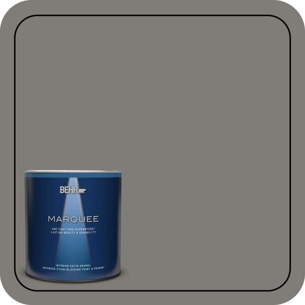 BEHR MARQUEE 1 qt. #PPU24-21 Greyhound Satin Enamel Interior Paint & Primer