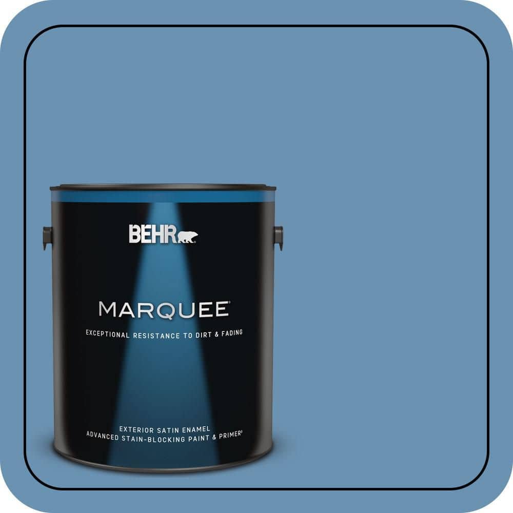 BEHR MARQUEE 1 gal. #M510-4 Brittany Blue Satin Enamel Exterior Paint & Primer