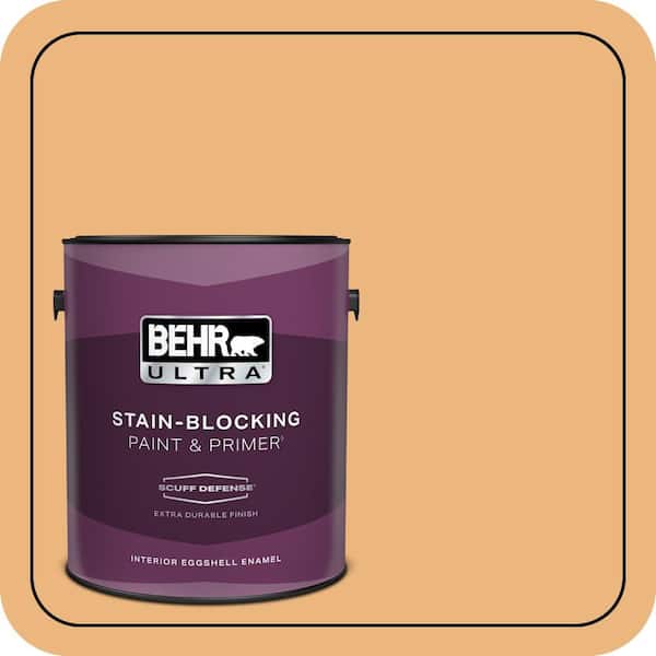 BEHR PREMIUM PLUS #ICC-100 Eastern Amber Enamel Low Odor & Primer (4)