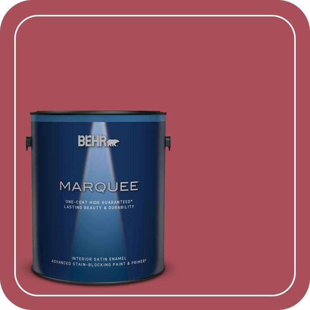 BEHR MARQUEE 1 gal. #T13-18 Ski Patrol Satin Enamel Interior Paint & Primer