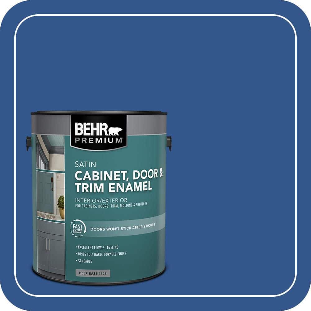 BEHR PREMIUM 1 gal. #PPU15-03 Dark Cobalt Blue Satin Enamel Interior/Exterior Cabinet, Door & Trim Paint