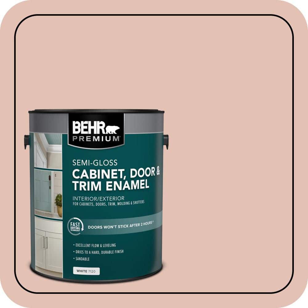 BEHR PREMIUM 1 gal. #S180-2 Sunwashed Brick Semi-Gloss Enamel Interior/Exterior Cabinet, Door & Trim Paint