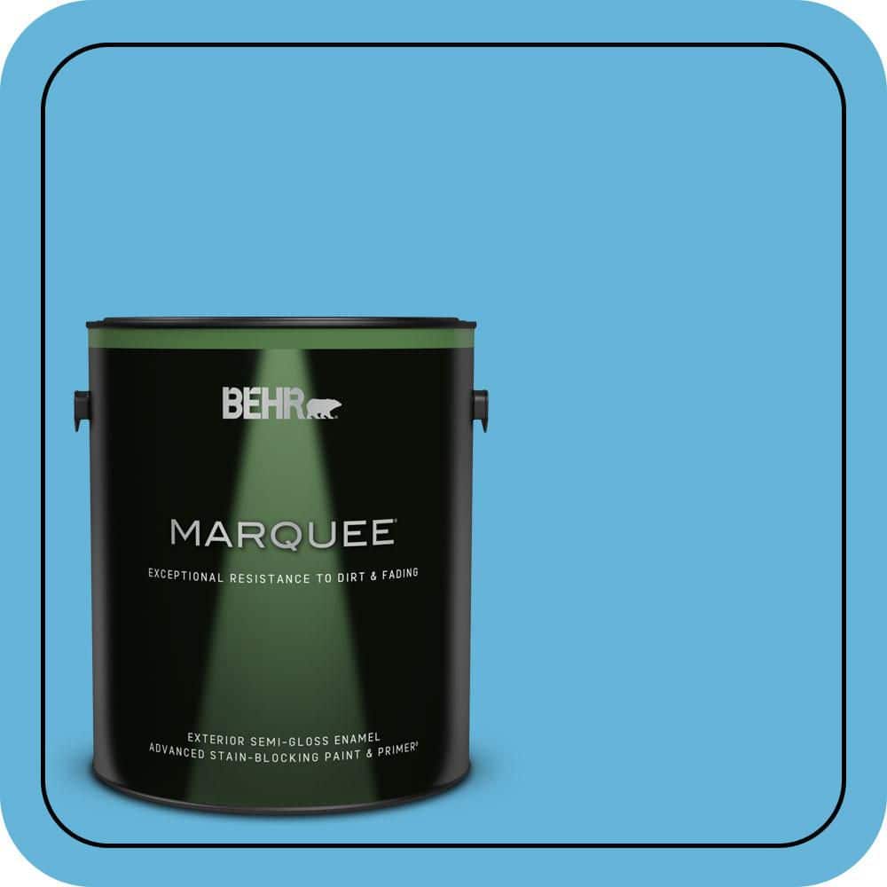 BEHR MARQUEE 1 gal. #540B-5 Riviera Blue Semi-Gloss Enamel Exterior Paint & Primer (1)