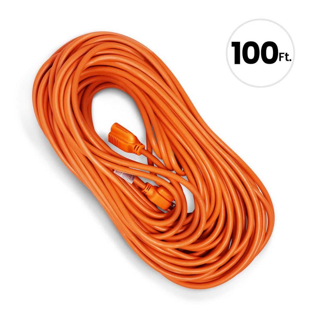 GRIP TIGHT TOOLS 100 ft. 16/3 SJT Outdoor Extension Cord, Orange (3)