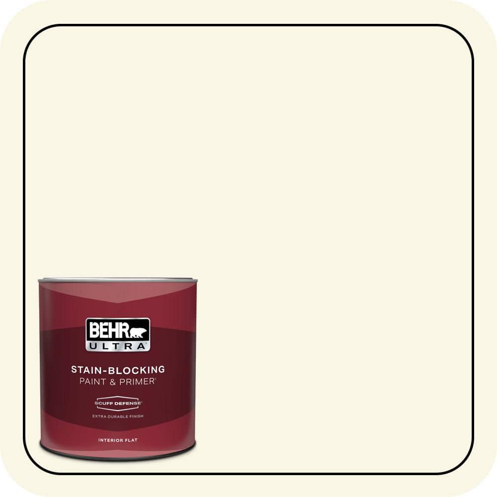 BEHR ULTRA 1 qt. #W-B-300 Magnolia Blossom Extra Durable Flat Interior Paint & Primer