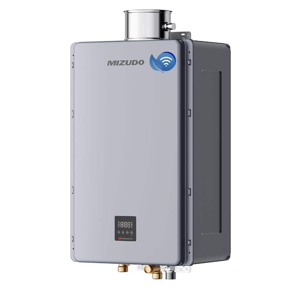 MIZUDO Propane Gas Instant Hot Tankless Water Heater 199000 BTU, Max 10.3 GPM, Indoor 120V Wi-Fi Enabled, CSA Certified, Gray (1)