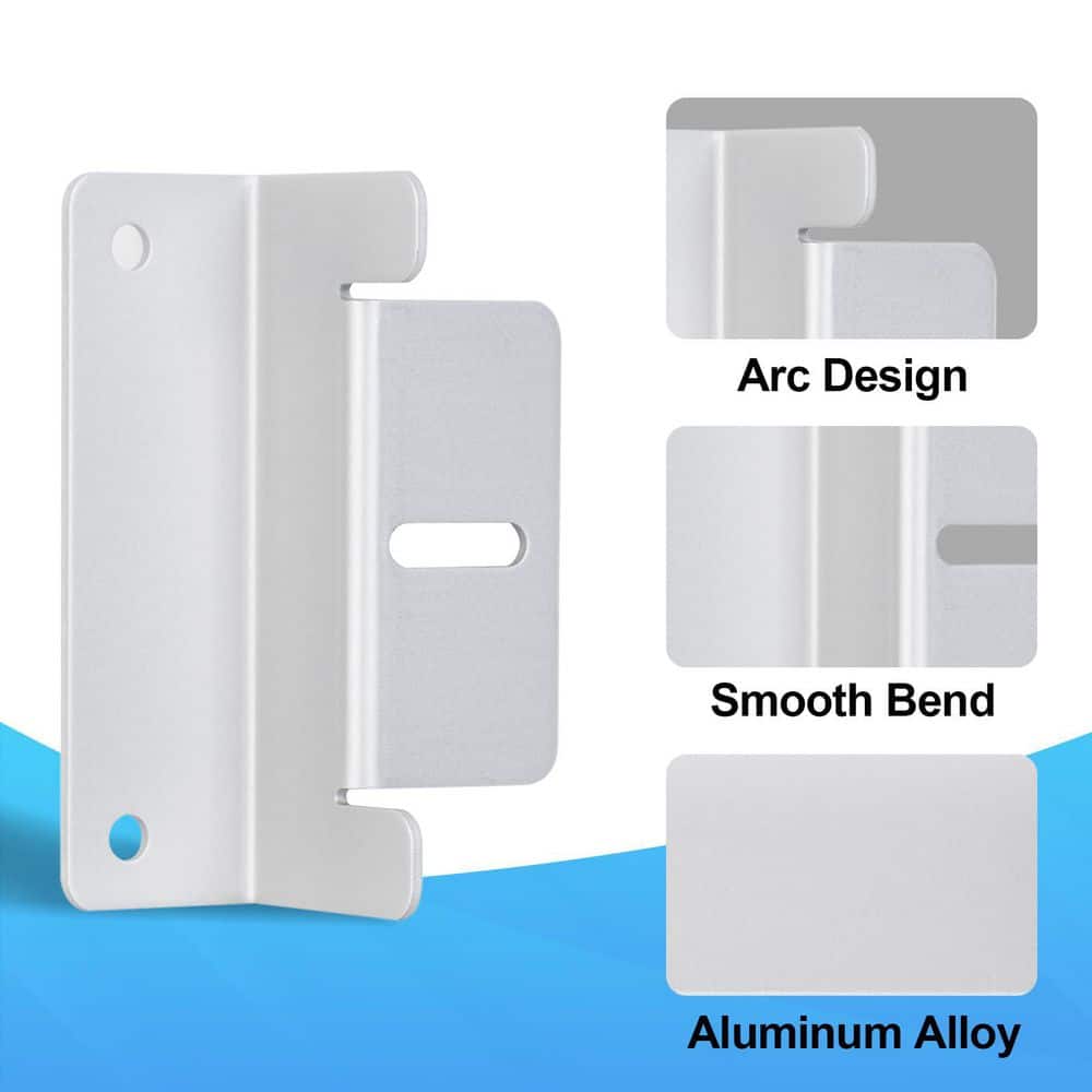 Vrbgify 4-Sets Solar Panel Z Mounting Brackets, Lightweight Aluminum, Corrosion-Resistant for RVs, Boats & Off-Grid Roofs 4-Pack (2)