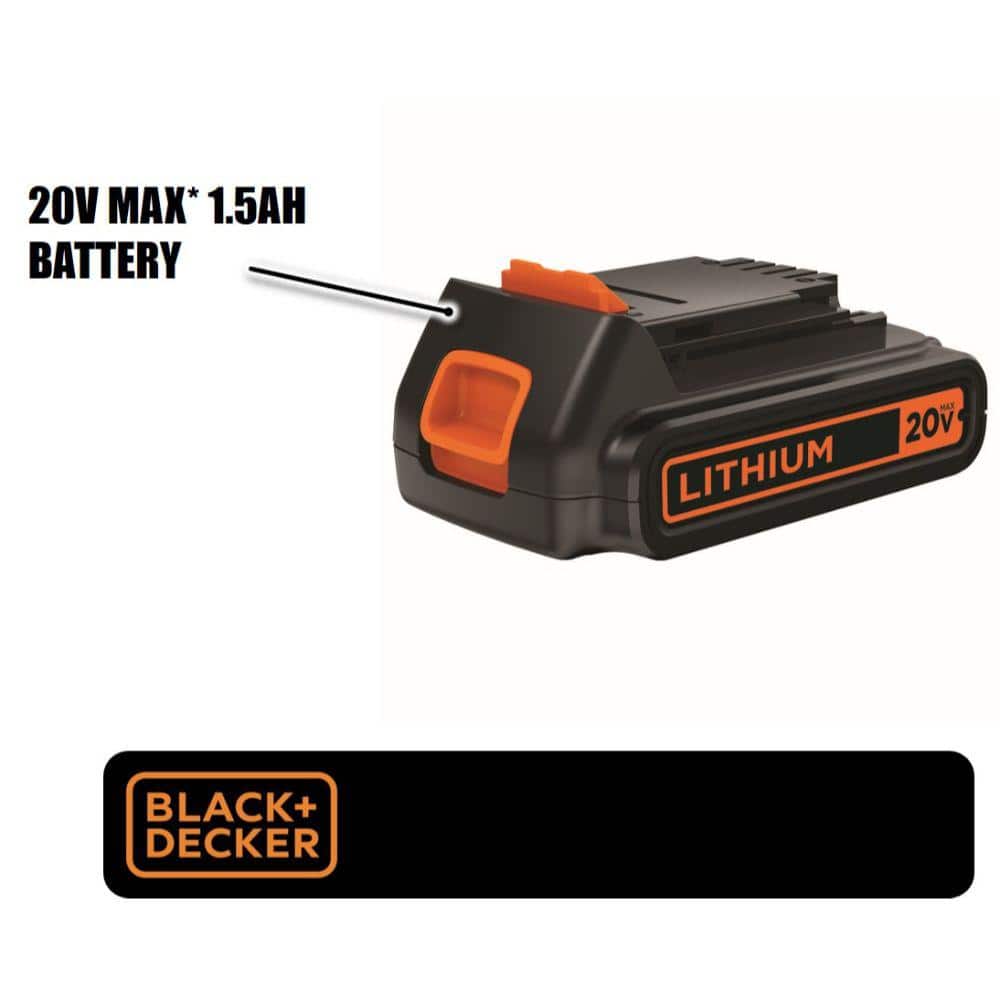 BLACK+DECKER 20V MAX Power Connect Lithium-Ion 1.5 Ah Battery and Charger (3)