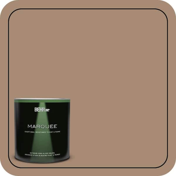 BEHR MARQUEE 1 qt. #N240-5 Rodeo Tan Semi-Gloss Enamel Exterior Paint & Primer (2)