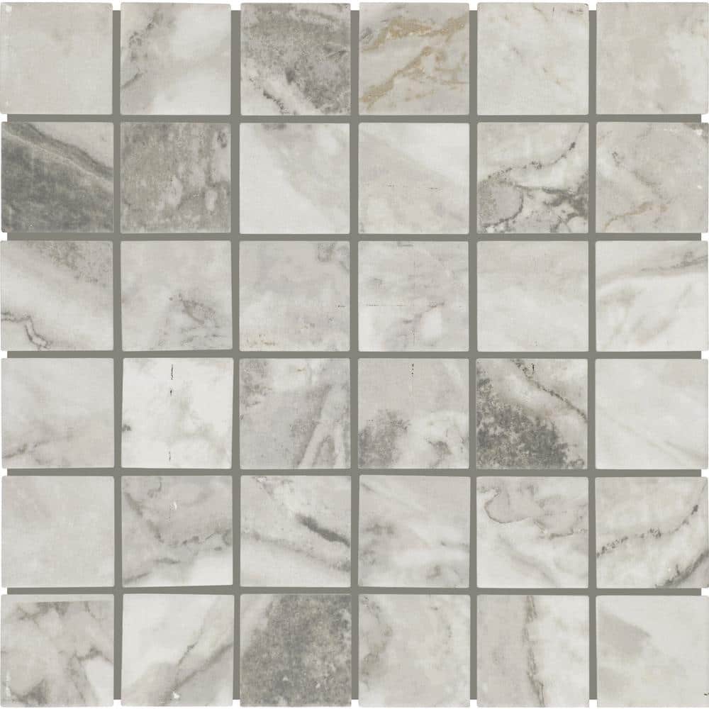 Daltile Stone Decor Accents Glacier Gray 12 in. x 12 in. Matte Ceramic Straight Joint Mosaic Tile (10 sq. ft. /Case)