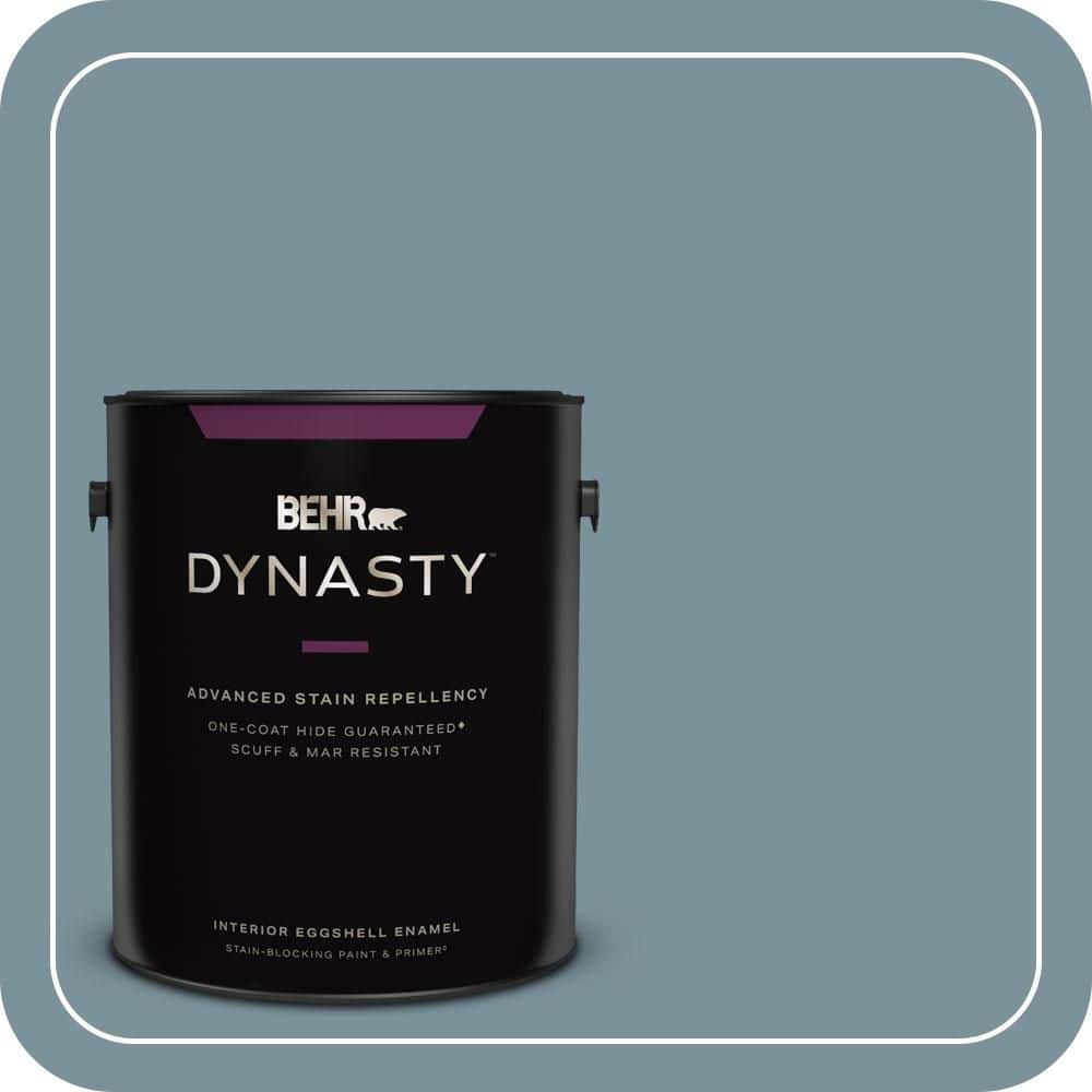 BEHR DYNASTY 1 gal. #PMD-55 Silent Tide Eggshell Enamel Interior Stain-Blocking Paint & Primer