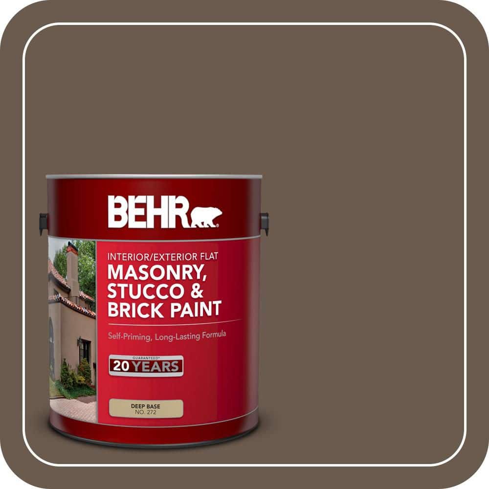 BEHR 1 gal. #PPU5-02 Aging Barrel Flat Interior/Exterior Masonry, Stucco and Brick Paint