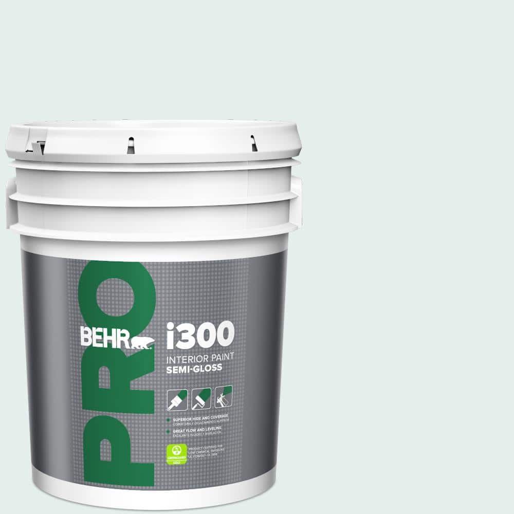 BEHR PRO 5 gal. #530E-1 White Sapphire Semi-Gloss Interior Paint