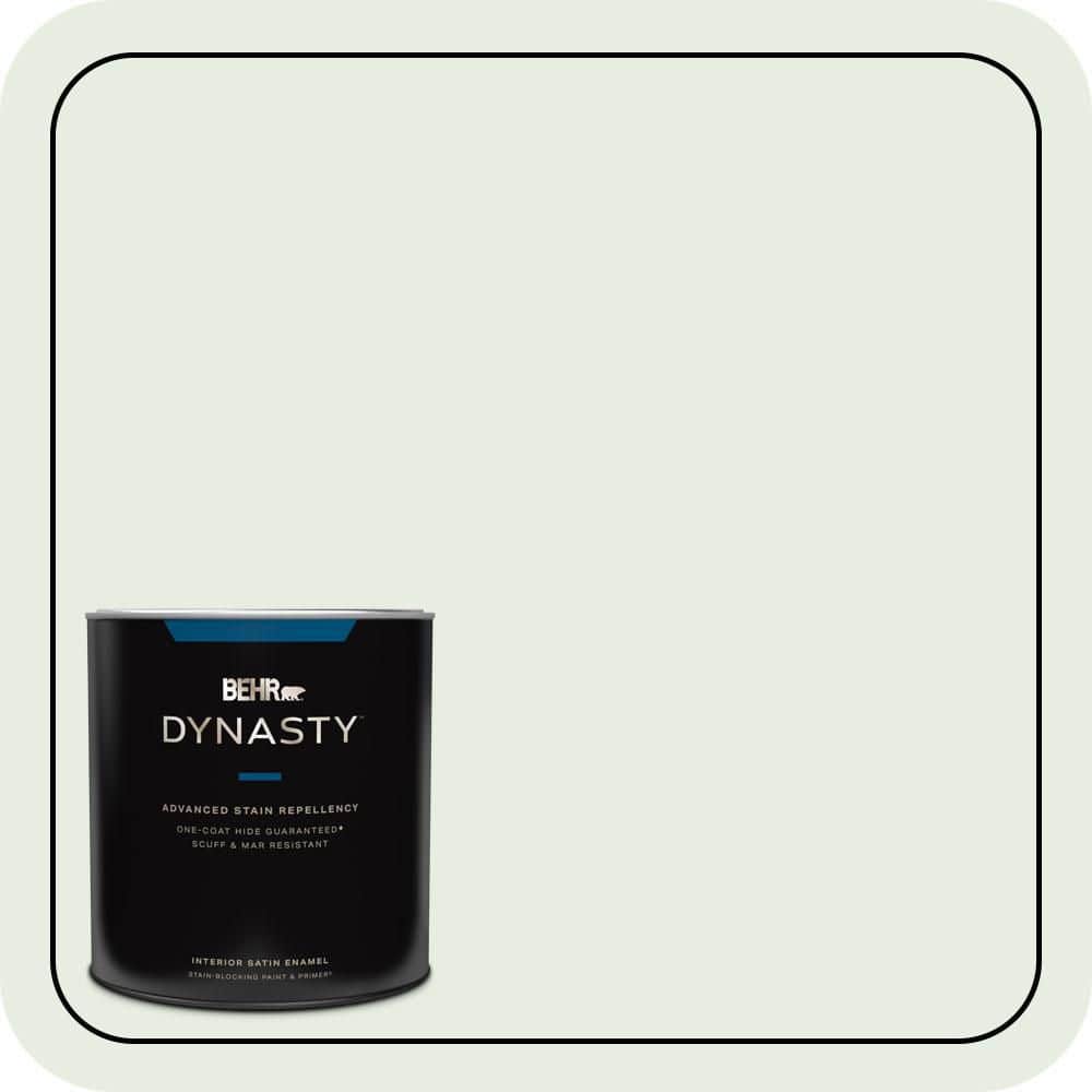 BEHR DYNASTY 1 qt. #S400-1 At Ease Satin Enamel Interior Stain-Blocking Paint & Primer
