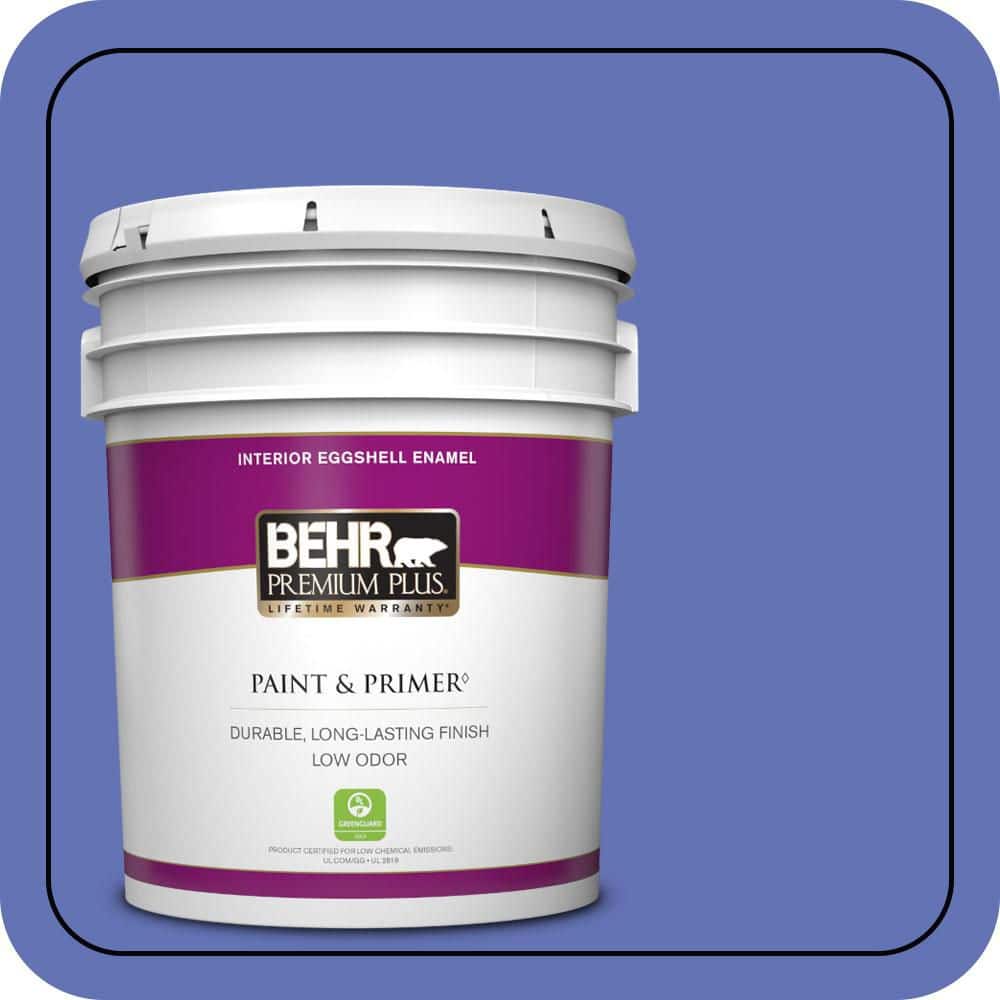 BEHR PREMIUM PLUS 5 gal. #P540-6 Wild Pansy Eggshell Enamel Low Odor Interior Paint & Primer