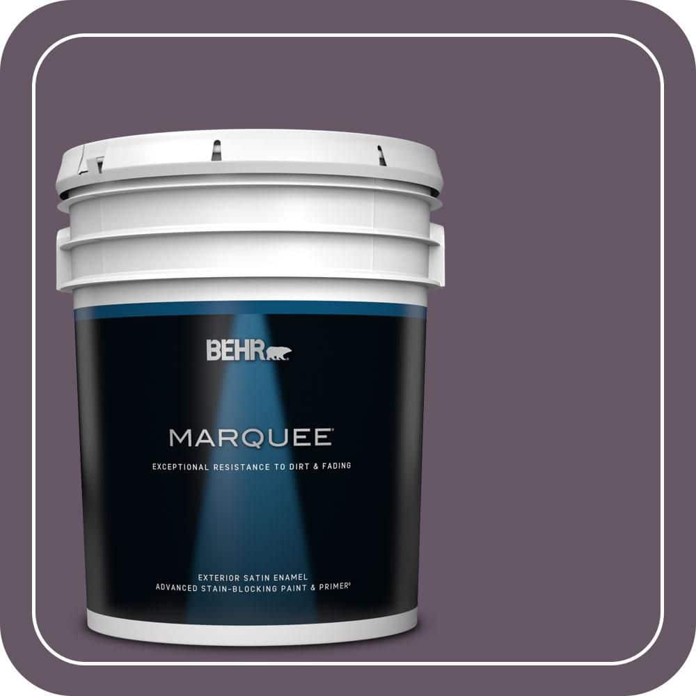 BEHR MARQUEE 5 gal. #PPU17-05 Preservation Plum Satin Enamel Exterior Paint & Primer