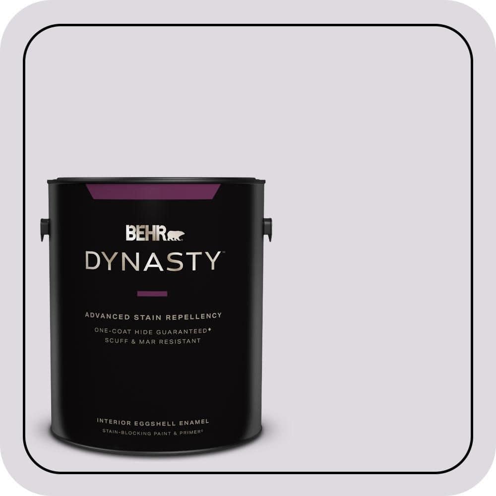 BEHR DYNASTY 1 gal. #PR-W01 Mystical Mist Eggshell Enamel Interior Stain-Blocking Paint & Primer