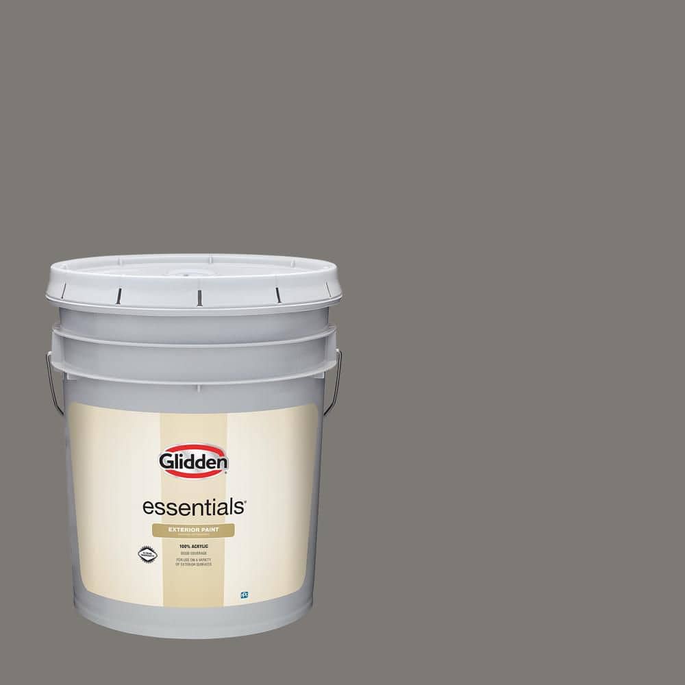 Glidden Essentials 5 gal. PPG0998-6 On The Edge Satin Exterior Paint