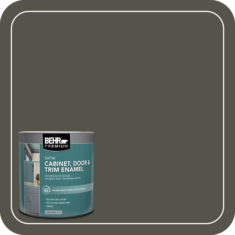 BEHR PREMIUM 1 qt. #SC-108 Forest Satin Enamel Interior/Exterior Cabinet, Door & Trim Paint