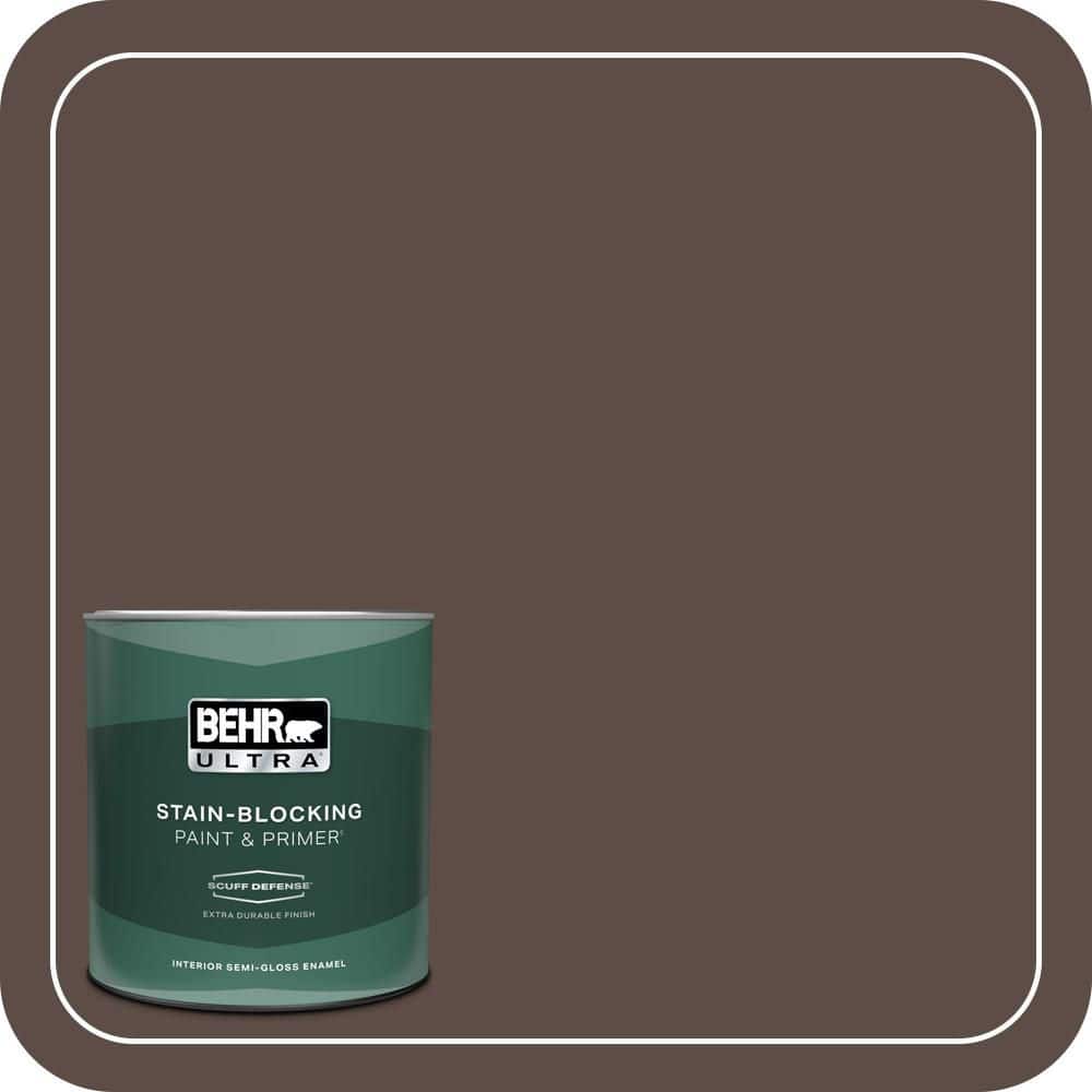 BEHR ULTRA 1 qt. #MQ2-35 Cabin in the Woods Extra Durable Semi-Gloss Enamel Interior Paint & Primer