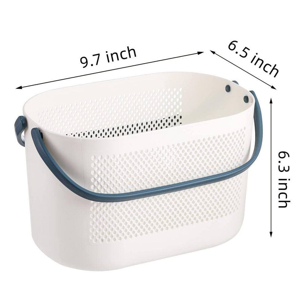 Wudkey 4 Pack Portable Shower Caddy Basket, Plastic Shower Caddy Storage Baskets with Handles for Bathroom in Multi-Color (2)