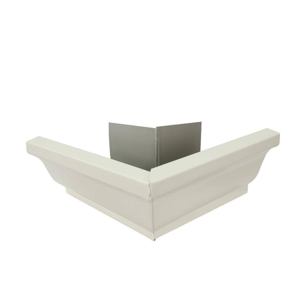 Amerimax 5 in. Bone Linen Aluminum K Style Outside Gutter Miter (1)