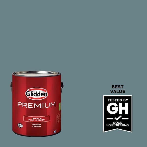 Glidden Premium 1 gal. PPG1035-5 Puddle Jumper Satin Interior Latex Paint (2)