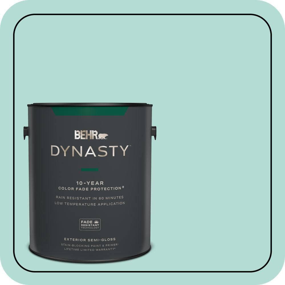 BEHR DYNASTY 1 gal. #490C-3 Balmy Seas Semi-Gloss Exterior Stain-Blocking Paint and Primer