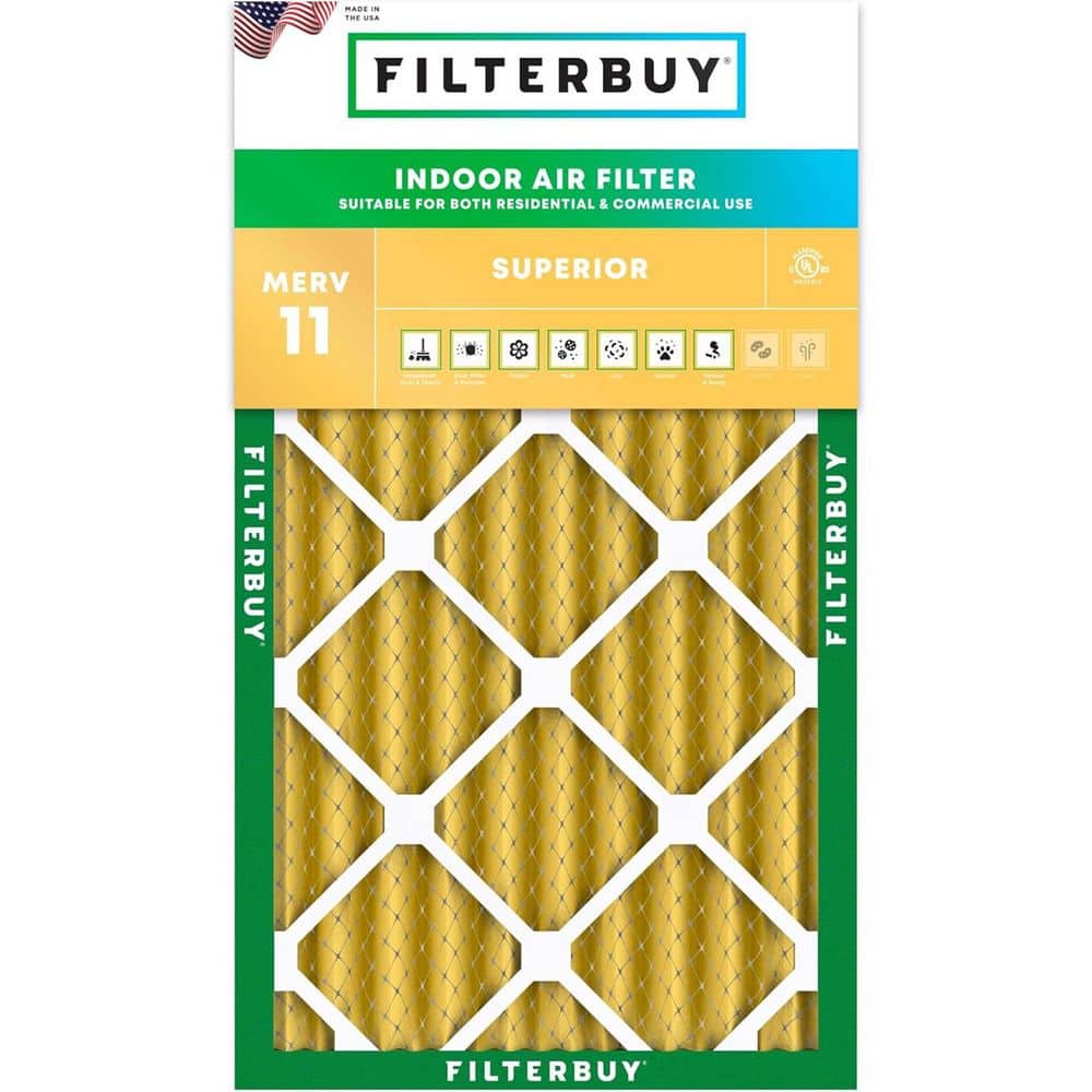 Filterbuy 10 in. x 18 in. x 4 in. MERV 11 (FPR 7) Allergen Defense Pleated HVAC AC Furnace Air Filters Replacement (1-Pack) (1)