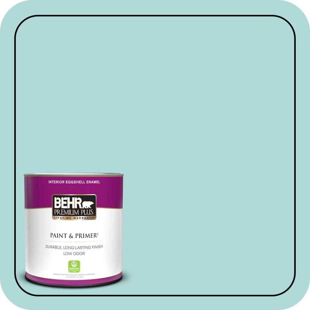 BEHR PREMIUM PLUS 1 qt. #510C-3 Rivers Edge Eggshell Enamel Low Odor Interior Paint & Primer