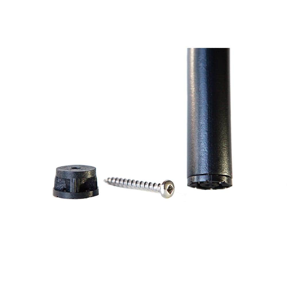 Precision .75 in. Black Pearl Matte Galvanized Steel Round Baluster Bulk Pack (50-Pack) (4)