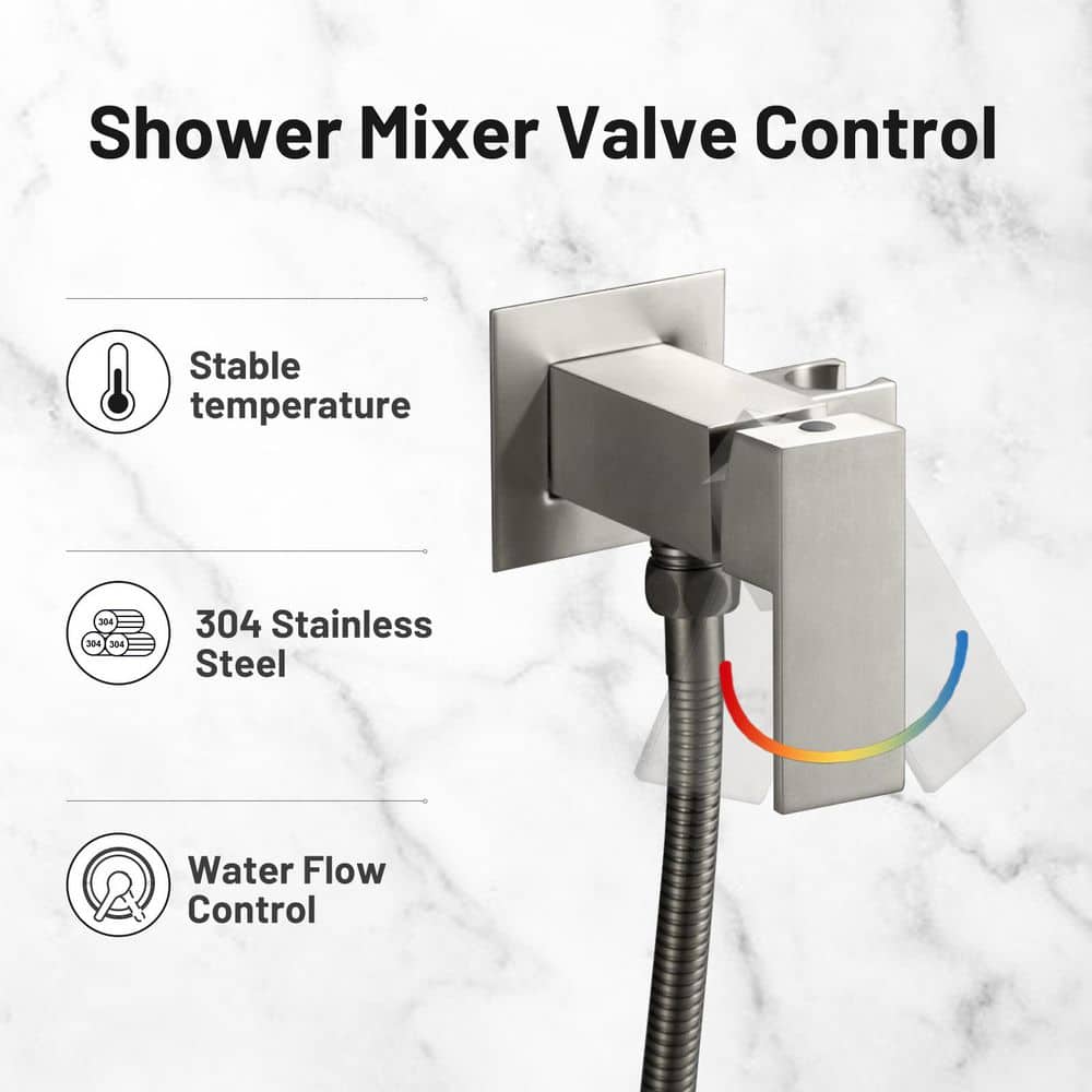 Heemli Non-Electric Bidet Sprayer for Toilet Handheld Brass Bidet Attachment Diaper Sprayer Wall Toilet Mount in Chrome (3)