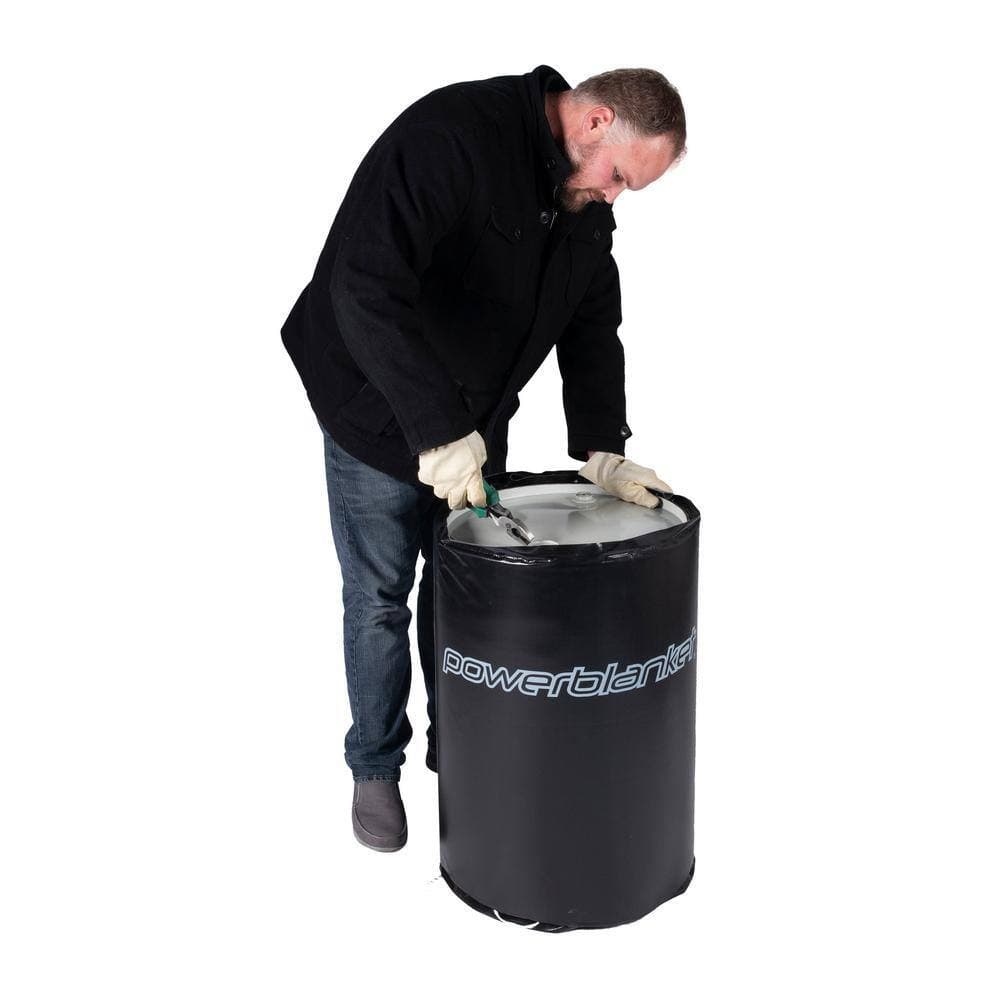 Powerblanket Insulated 15-Gal. PRO Model Drum Heating Blanket - Barrel Heater, Adjustable Controller, Max Temp 145°F (2)