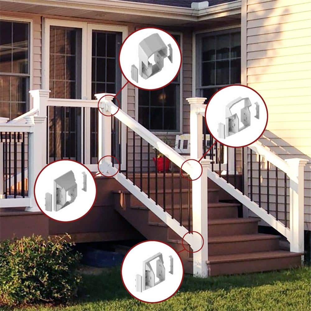 Unbranded T-Top Stair Brackets (2 Top and 2 Bottom) (2)